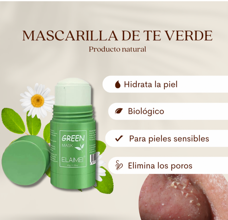 Mascarilla de té verde: Elimina granos y puntos negros de forma natural