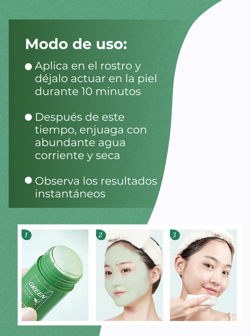 Mascarilla té verde 100% orgánico GreenMask™