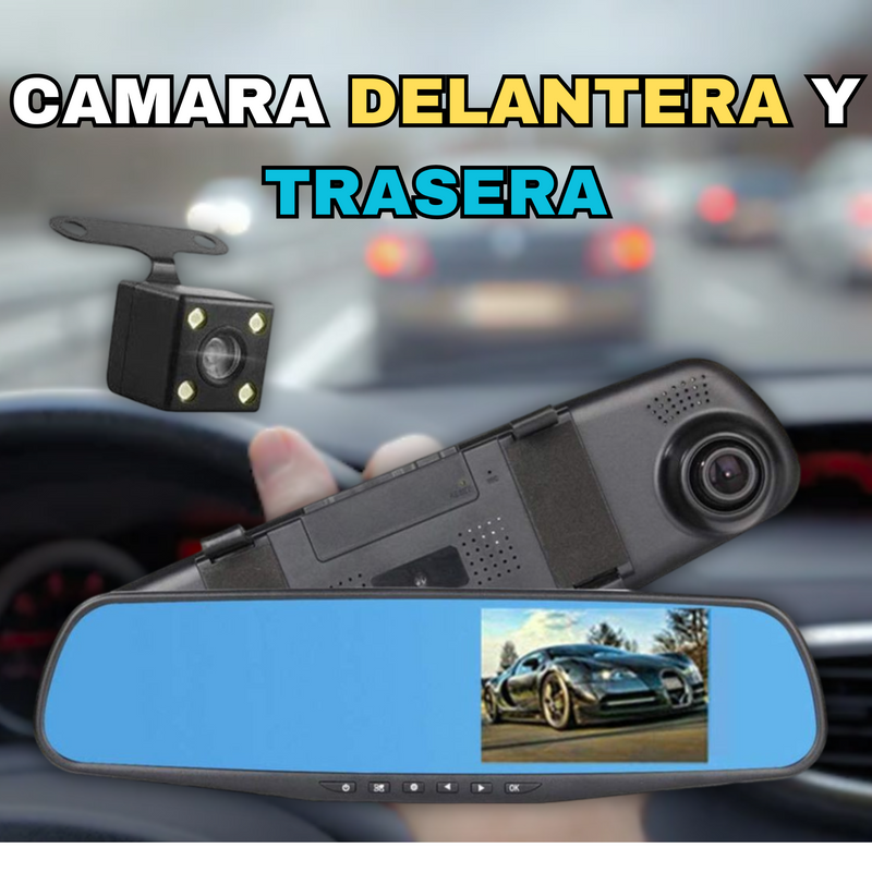 ESPEJO RETROVISOR CON CÁMARA DELANTERA Y TRASERA MODELO 2025